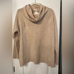 NWT Becool M beige Cableknit sweater